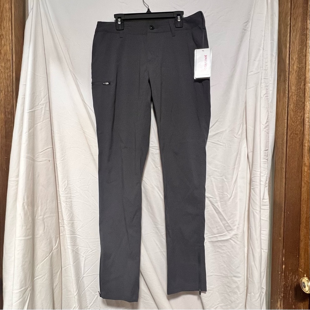 NEW Marmot Gray Raina Hiking Outdoor Rain Pants Spring Waterproof Activewear - Picture 2 of 16
